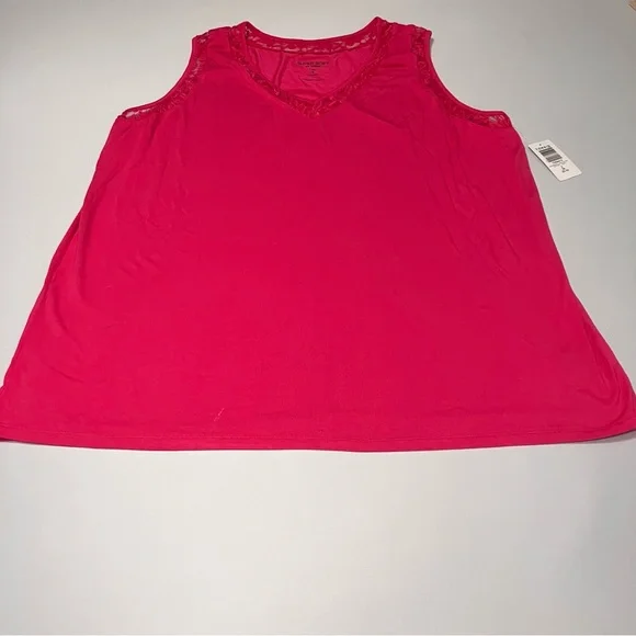 Torrid Feminine Bright Pink Lace Sleeveless Top-NWT Size 3 (22/24) - Picture 2 of 13